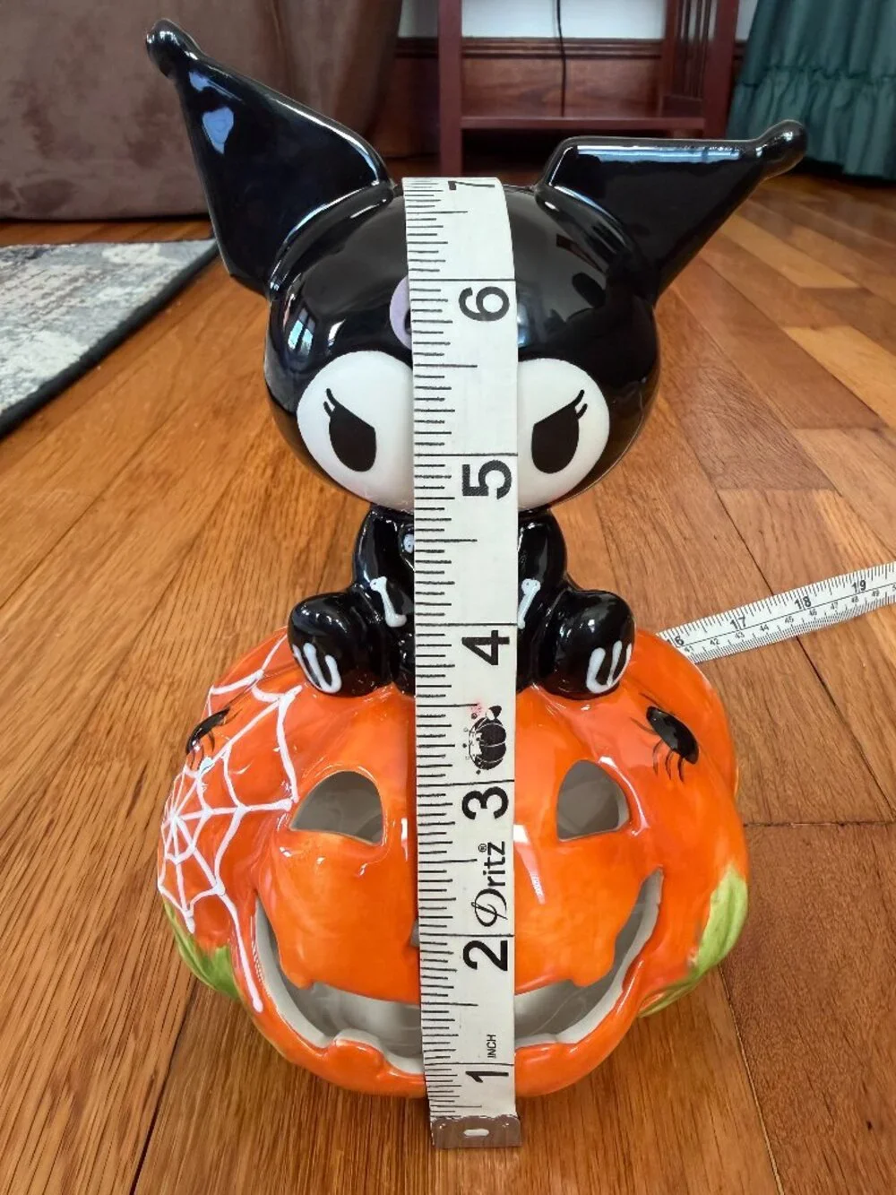 NWOT Blue Sky Clayworks Kuromi Pumpkin Halloween Figurine Sanrio